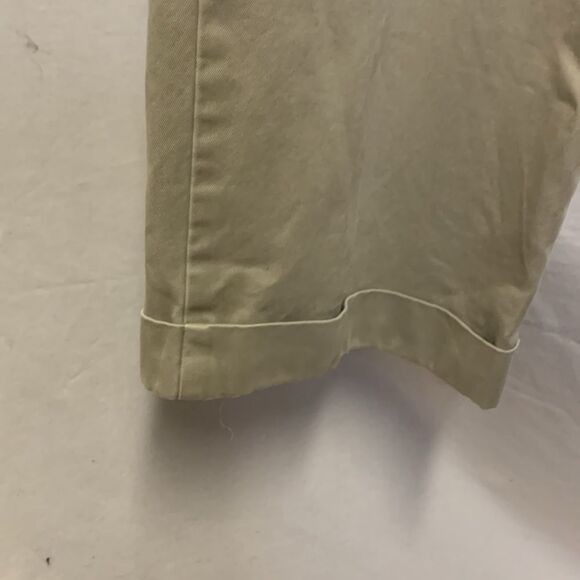 J. Crew Tan Flat Front Cuffed Straight Leg Chino Pants Size 35 X 31 - Picture 4 of 11